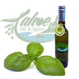 Basil infused olive oil and almond crumble - Olive Oils from Spain